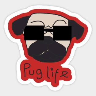 Pug Life Thug Life Sticker